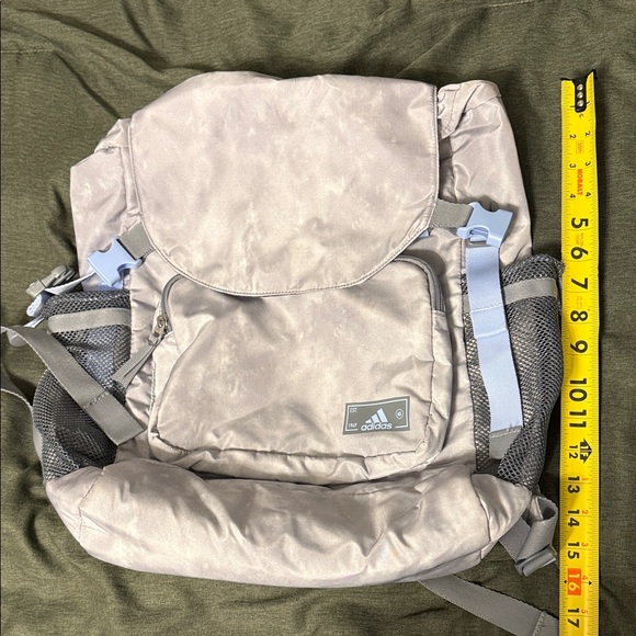 Adidas Gray Backpack with Black Mesh Accents - Picture 8 of 8